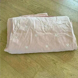 Restoration Hardware Teen EMBROIDERED BEE DUVET COVER Dusty Rose Size Full